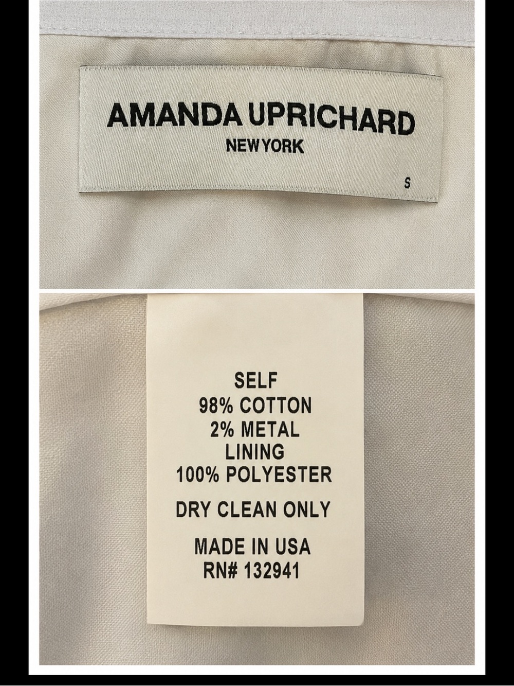 Amanda Uprichard Blue & White Metallic Dot Mini Dress | Size S | Made in USA - Picture 7 of 13